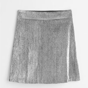 H&M silver glittery skirt